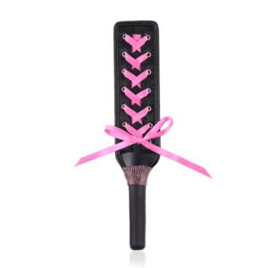 Paddle 36 cm diamonds black/pink ribbon