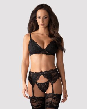Obsessive - 3-Piece Lace Lingerie Set
