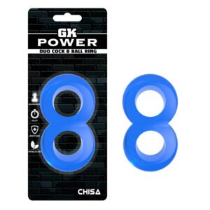 Duo Cock 8 Ball Ring Transparant Blue
