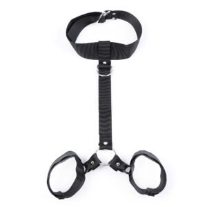 Collar/Hand Cuffs Black