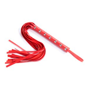 Studded Flogger 60cm Red