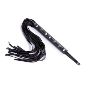 Studded Flogger 60cm Black