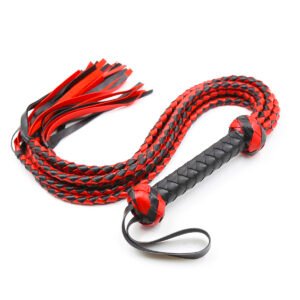 Stripe Flogger 78cm Black/Red - Black/ Red