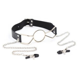 Mouth Ring L/Nipple Clamps Black