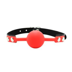 Silicone Ball Gag Black/Red - Black/ Red
