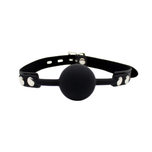 Lockable, Silicone Ball Gag Black