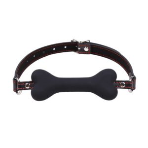 Silicone Bone Gag Black