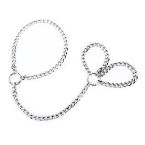 Chain Collar with Hand Cuffs Silver