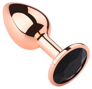 Rosebud Anal Plug Small Rose Gold - Black