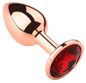 Rosebud Anal Plug Large Rose Gold - Red