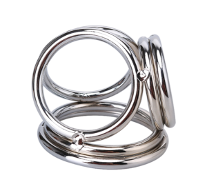Triple Cockring Silver