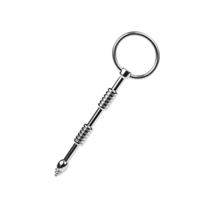 Wave Shaped Cathether Penis Plug Silver