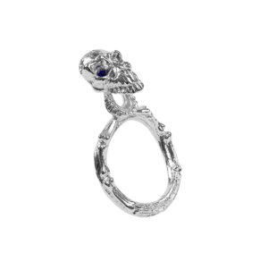 Skeleton-Head Cockring 50mm Silver