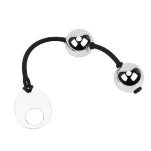 Heavy Metal Duo Balls with Silicone strap 25mm Silver