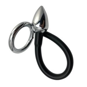 Cockring with Buttplug 45mm Silver