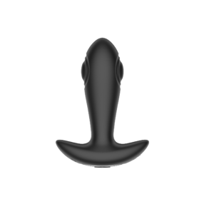Tapping & Vibrating Anal Plug/Remote Black