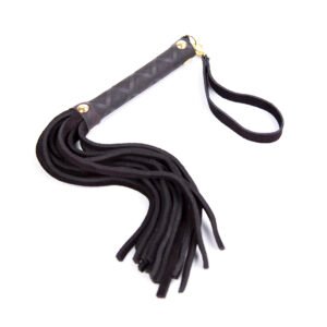 Leather flogger 27cm black