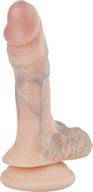 Veined Silicone Dildo 7.5" Flesh