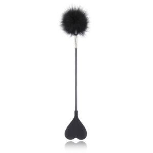 Feather Crop with Heart 53cm black