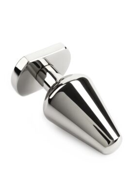 Heavy Steel Butt Plug Medium - SILVER