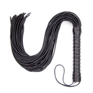 Leather flogger 62 cm black
