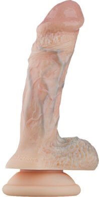 Veined Slicone Dildo 7.5" flesh