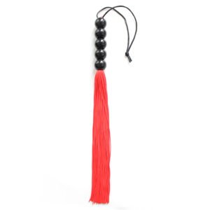 Silicone flogger 35cm red/black