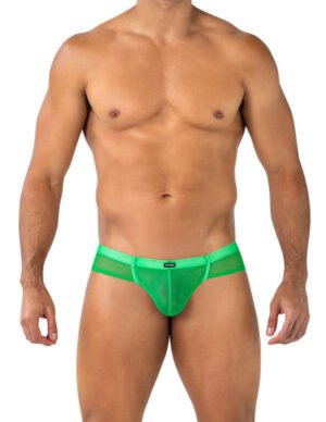 Hybrid Cheeky Mesh Brief - XL - Green