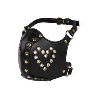 Love Rivet Face Mask Black - Silver