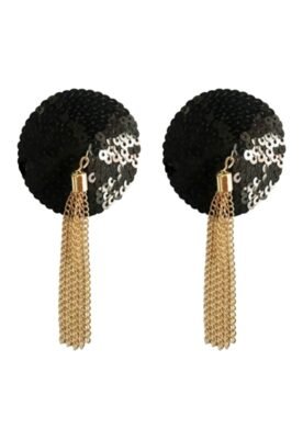 Sequin Nipple Covers with Chain