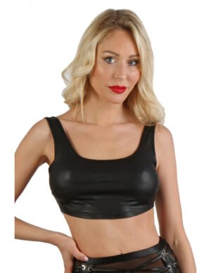 Wetlook Bra Top  L Black