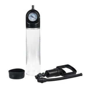 Penis pump 31 cm with Gauge - Black/Clear