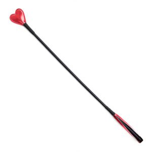 Shiny heart crop 64cm black/red