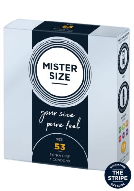 MISTER SIZE 53mm Condoms 3pcs - NATUREL