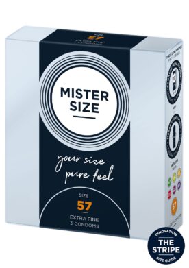 MISTER SIZE 57mm Condoms 3pcs - NATUREL