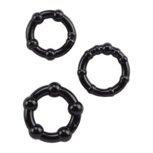 Beaded Cockrings Black