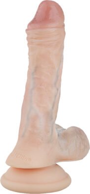 Veined Slicone Dildo 7.5" flesh