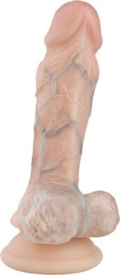 Veined Slicone Dildo 7.5" flesh