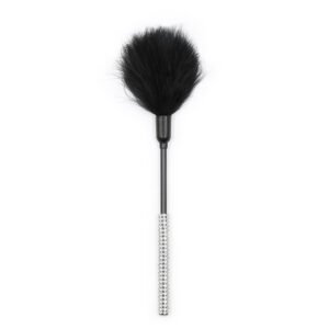 Bling feather tickler diamond 27cm black