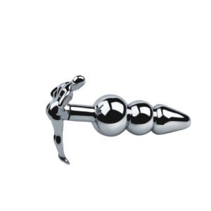 Human Shape Triple Buttplug Silver