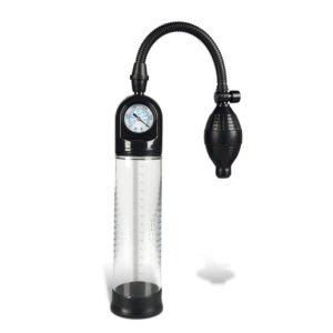 Penis pump 31 cm with Gauge - Black/Clear