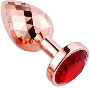 Diamond Facets Anal Plug Rose S Red