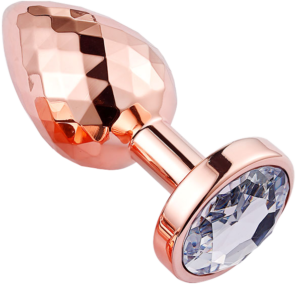 Diamond Facets Anal Plug Rose M Clear