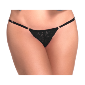 Lace Keyhole Panty - S/M - Black