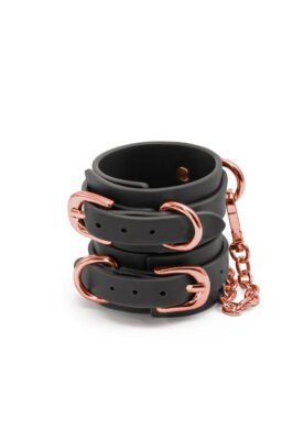 Bondage Couture Wrist Cuffs - BLACK
