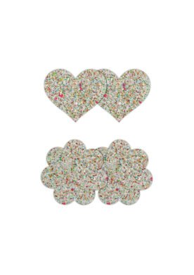 Pasties Heart & Flower 2 Pair - MULTICOLOR