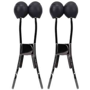 Nippers - Stainless Steel Nipple Clamps with Silicone Tip - Black