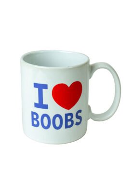 I Love Boobs Mug - WHITE