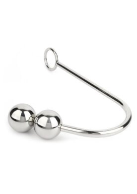 Anal Hook Double Balls 40+40mm - SILVER