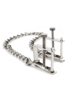 Press Nipple Clamps With Chain - SILVER